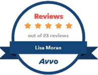 Reviews 5 stars out of 23 reviews, Lisa Moran, AVVO